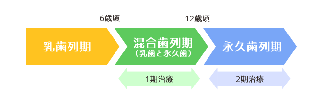 小児の矯正治療の流れ